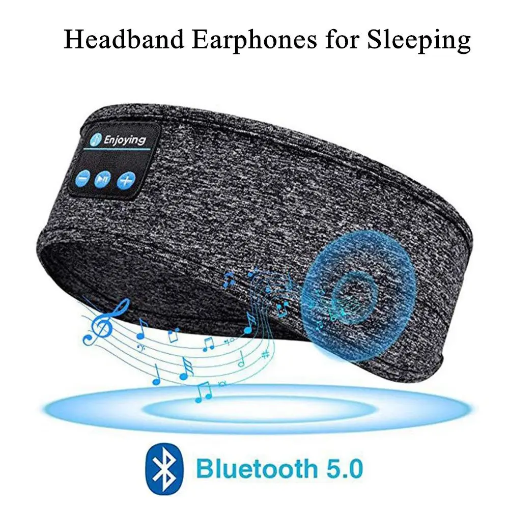 

Повязка на голову, наушники для сна, беспроводные наушники Bluetooth, мягкая эластичная дышащая спортивная повязка на голову с микрофоном