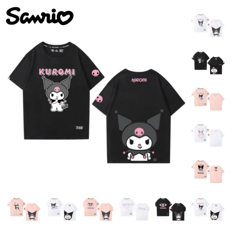 

Fantasy magic Sanrio cartoon student loose T-shirt Kuromi little devil couple summer half sleeve cotton round neck short sleeve