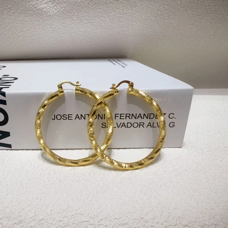 Медные серьги-кольца холодный ветер