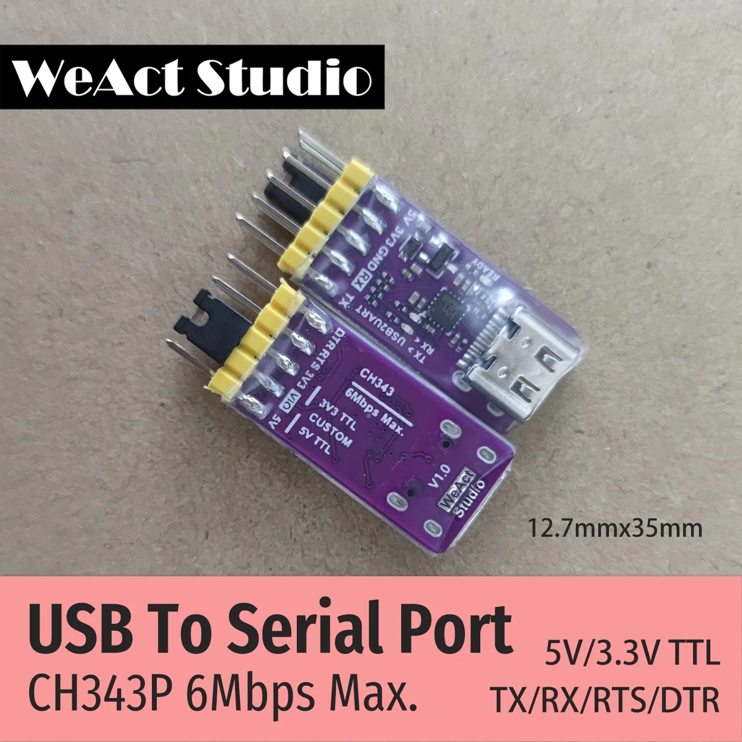 

CH343P USB для последовательного/TTL UART модуля 3,3 В 5 в переключатель вместо CH340