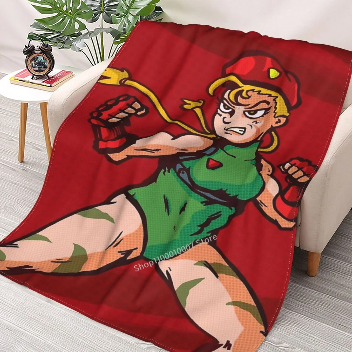 

Cammy - Street Fighter II Throw Blanket 3D printed sofa bedroom decorative blanket children adult Christmas gift