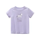 Детская футболка с коротким рукавом, с принтом животных