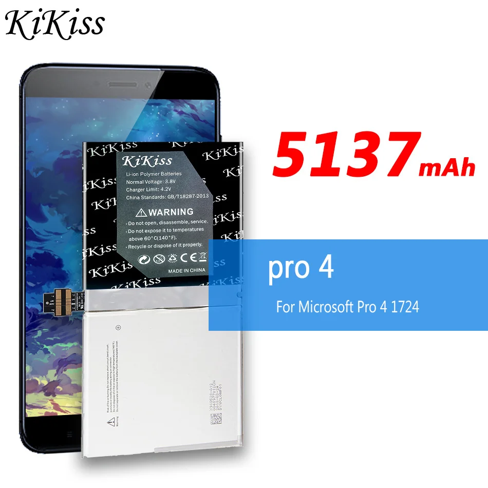 Аккумулятор 5137 мАч для Microsoft Surface Pro 4 1724 12 3 дюйма планшет 7 5 В 38 2 Втч Bateria