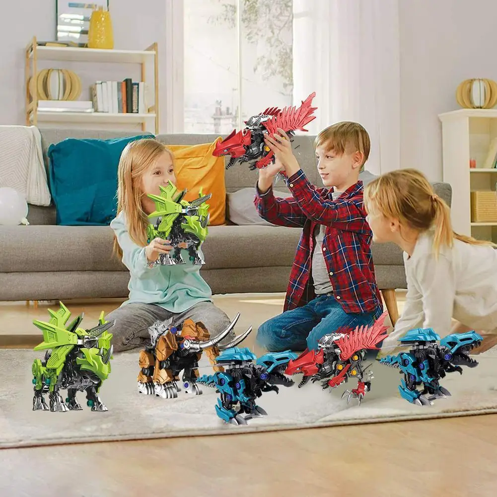 

Combination Dinosaur Building Blocks Velociraptor Tyrannosaurus Triceratops Acanthosaurus Toy DIY Nut Disassembly Toys For B7B7