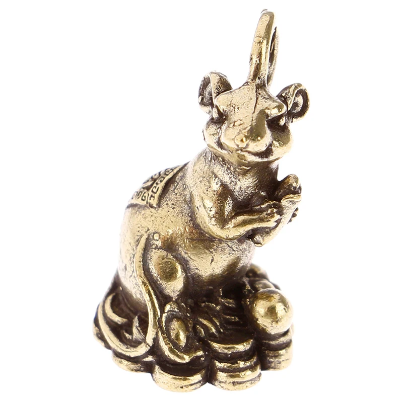 Новогодний подарок 2020 Lucky Mouse Rat Year декор стола медные фигурки богатства и крыс