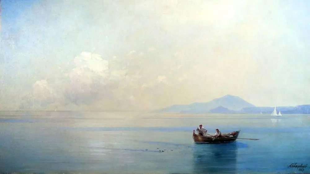 

Russia Ivan Aivazovsky Sea seascape Calm Sea. Landscape with fishermen oil painting PRINT reproduction GOOD PRINT ART painting