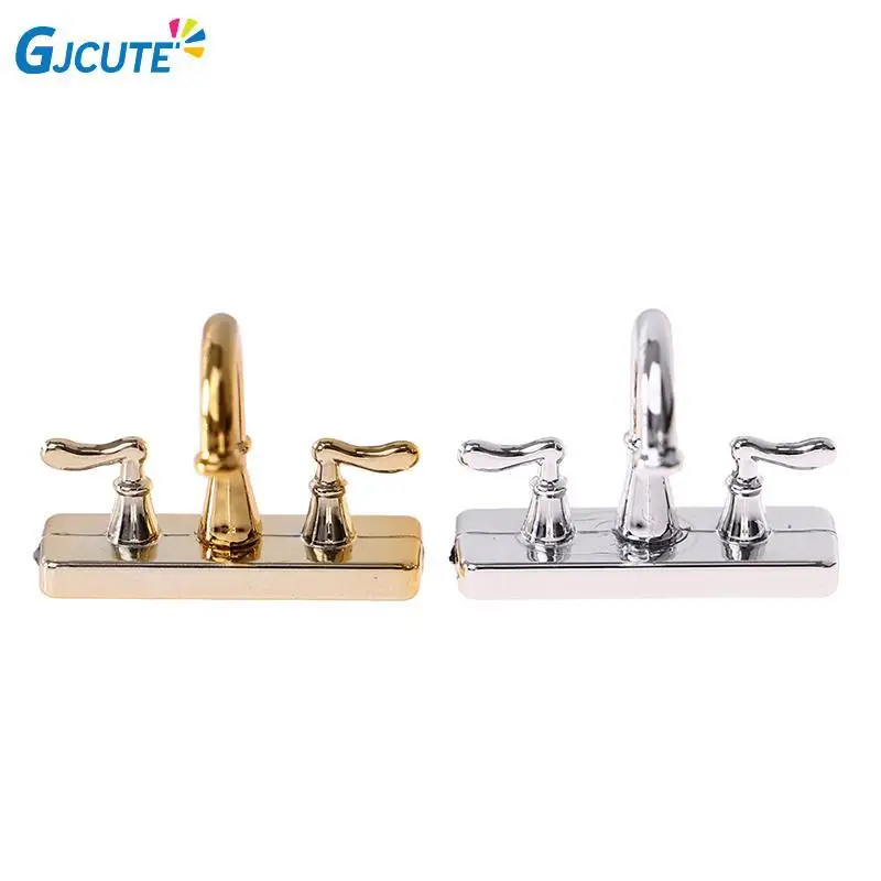 

2Pcs Dollhouse Miniature Bath Shower Modeling Toilet Bathtub Faucet Simulation Water Tap Toys For Doll House Furniture Toys