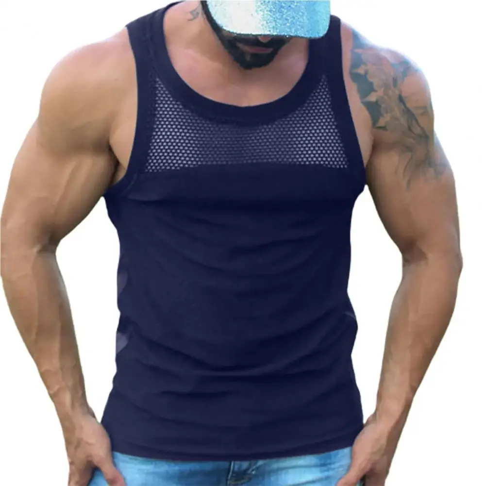 

Fishnet Trendy Colorfast Summer Top Cool Summer Top Solid Color for Sports