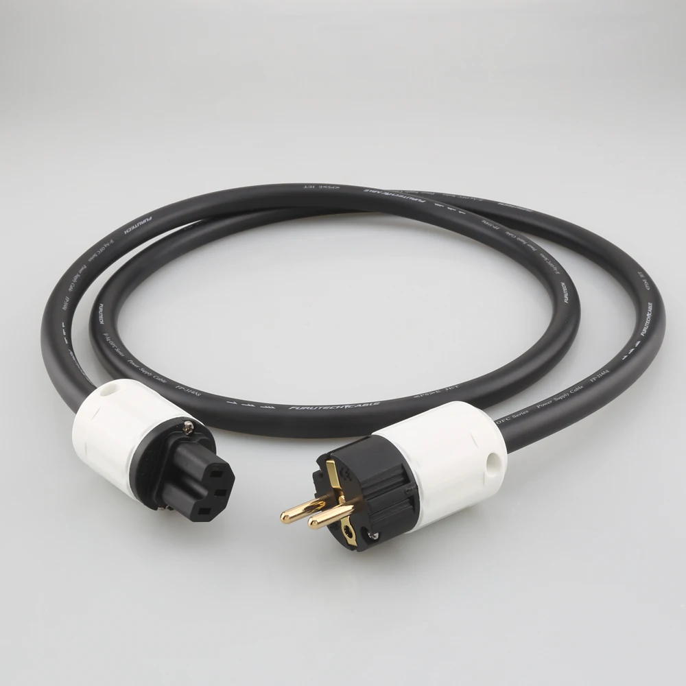 

Hot Selling HIFI FURUTECH FP-314Ag Power Cable line Power Cord with Oyaide P-320E Schuko EU Plug AC cable hifi Vinshle