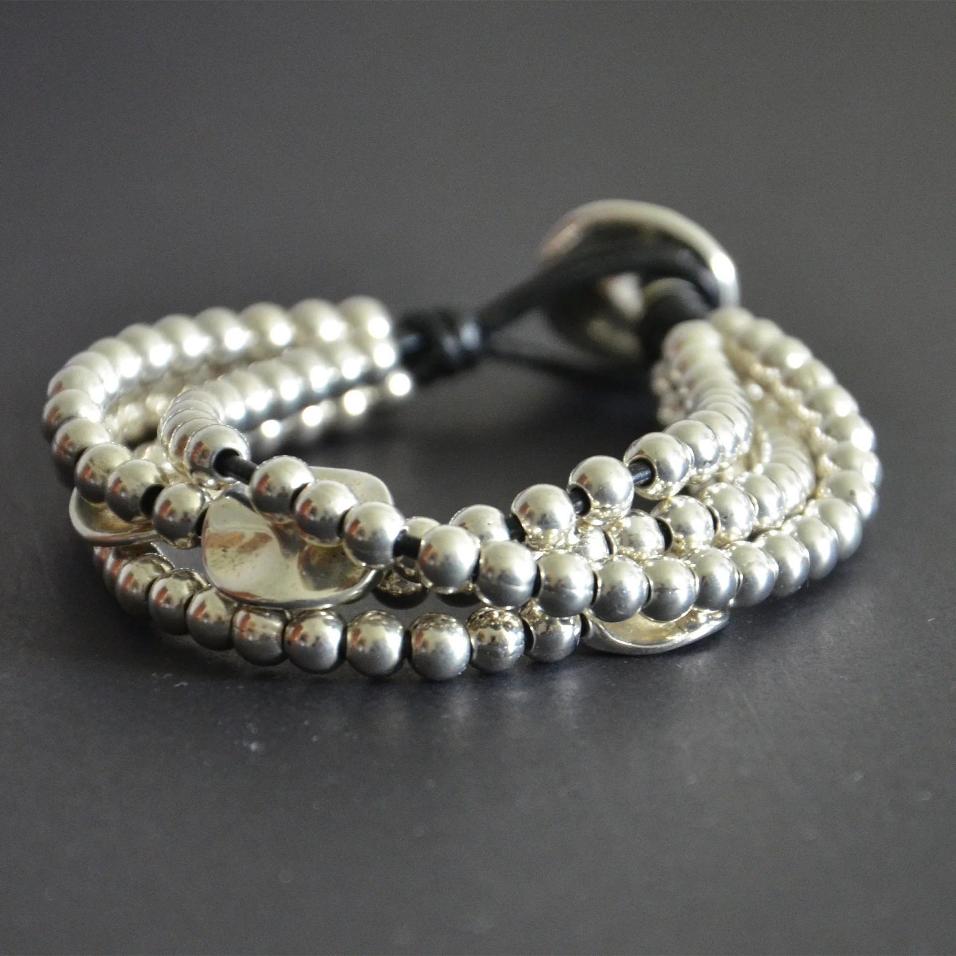 Новинка многокольцевой посеребренный браслет из бисера с ретро-браслетом в