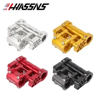 hassns bicycle adjustable double stem 25 4mm handlebar stem folding bike handle riser bmx power cycling handlebar pipe aluminum