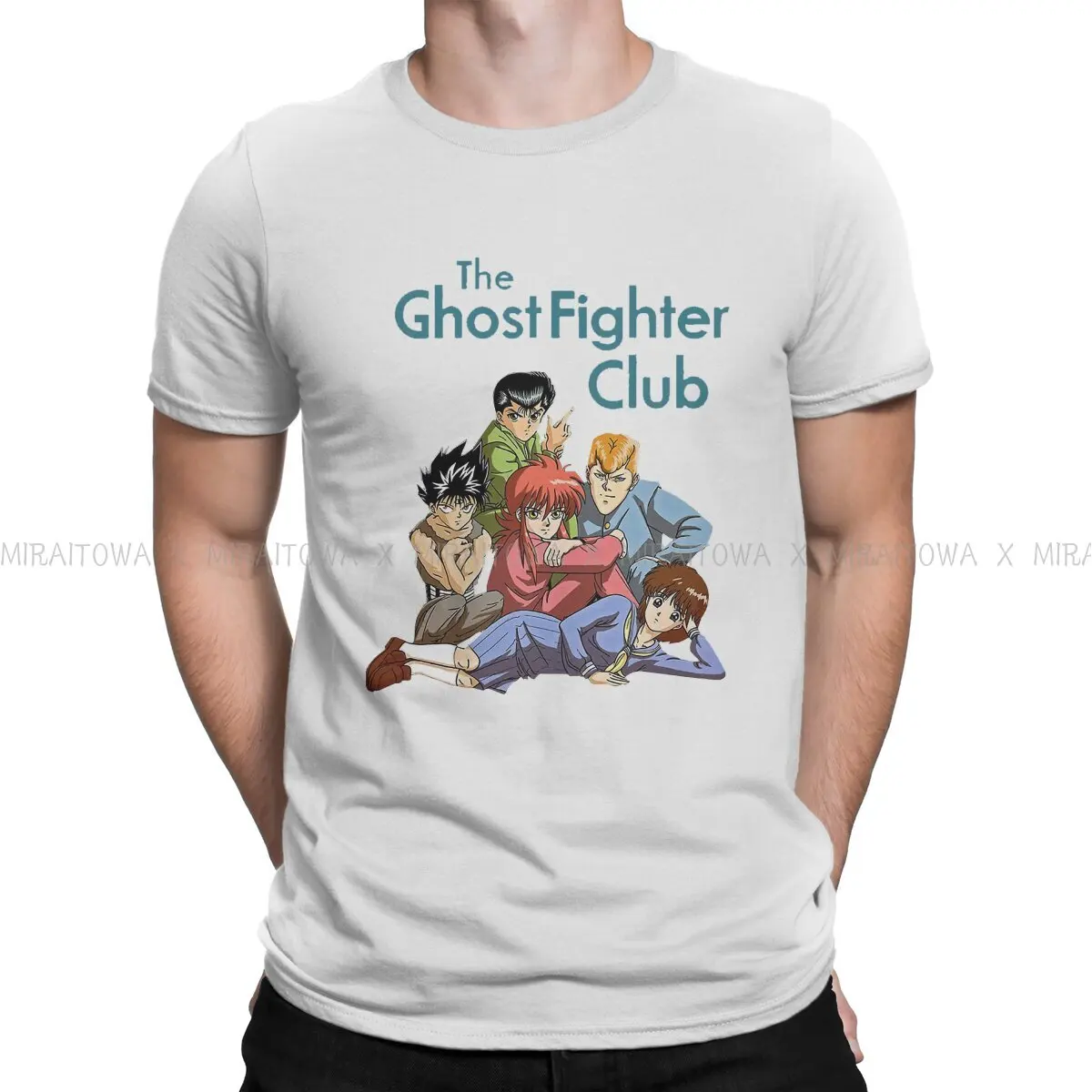 

The Ghost Fighter Club Yu Yu Hakusho Anime Men T Shirt Vintage Graphic Large O-Neck TShirt Harajuku Short Sleeve