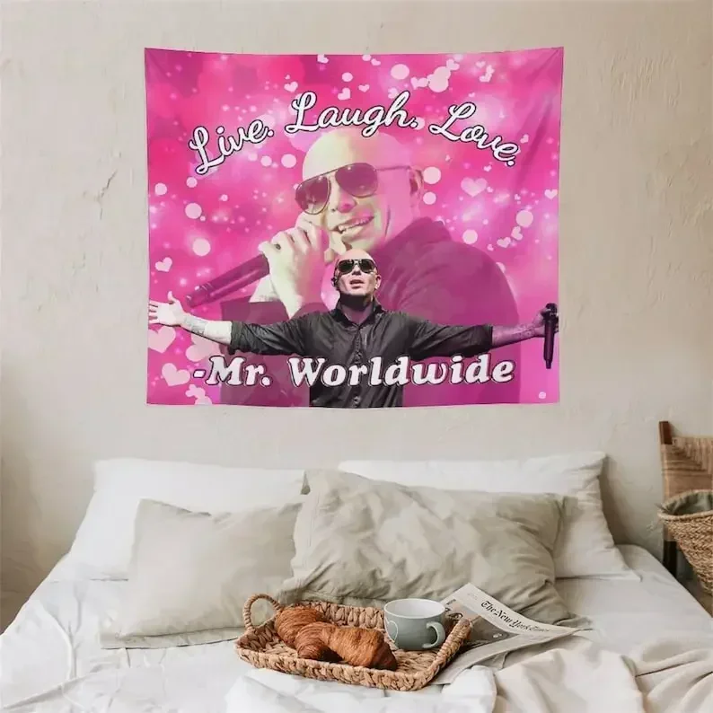 Гобелен Мистер по всему миру с надписью to Live гобелен питбуля Постер бутик