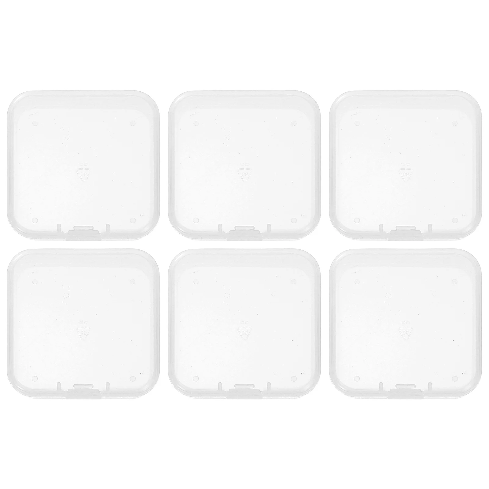 

6PCS Tool Gadget Storage Boxes Plastic Transparent Square Boxes Classification Box