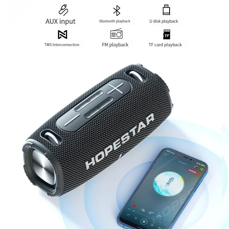 Мощные портативные Bluetooth-колонки HOPESTAR H50 мощная колонка беспроводной сабвуфер