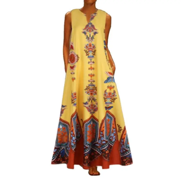 

Stylish and Sophisticated Vneck Dress with Flared Hemline for Summer