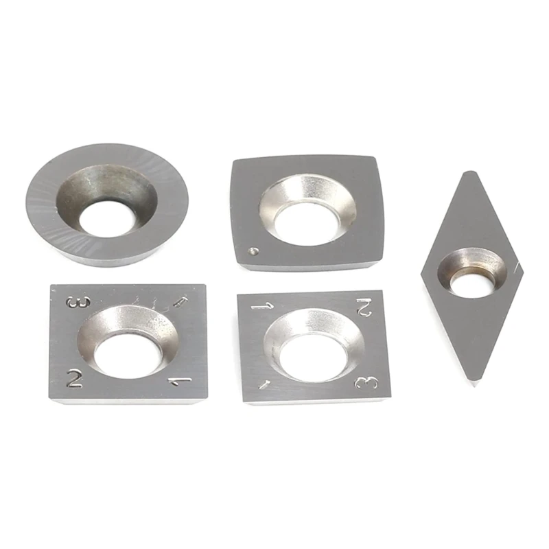 

5Pcs Turning Carbide Cutter Inserts Square Diamond Round Shape Combination Set