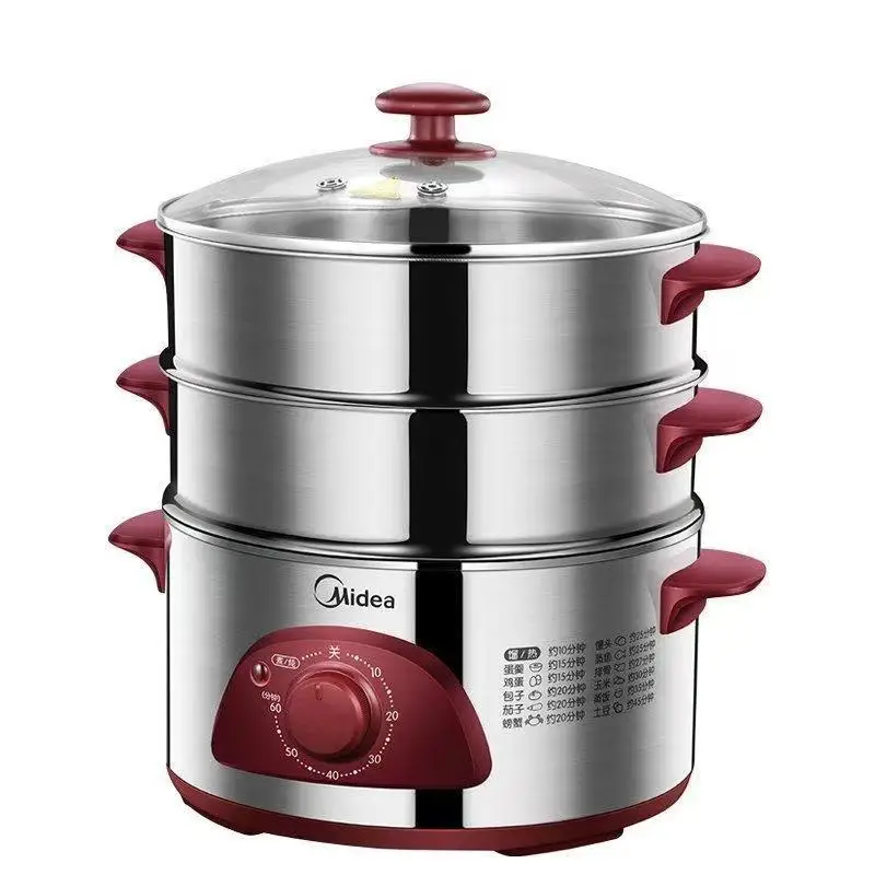 

Steamer pot Stainless steel food 30cm diameter 3 layer cooking pot WSYH28A steamed food casserole