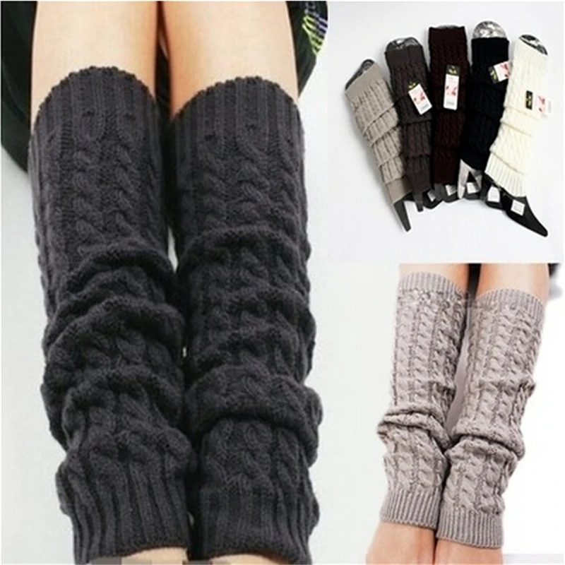 

Warmers Winter Leg For Women Fashion Gaiters Boot Cuffs Woman Thigh High Warm Black Christmas Gifts Knit Knitted Knee Socks