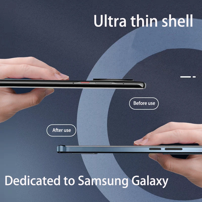 metal magnetic case for samsung galaxy s21 s22 ultra all inclusive camera frosted anti fingerprint protective ultra thin cases free global shipping