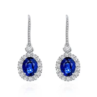 ly 100 925 sterling silver sparkling high carbon diamond created moissanite drop earrings wedding party bridal fine jewelry