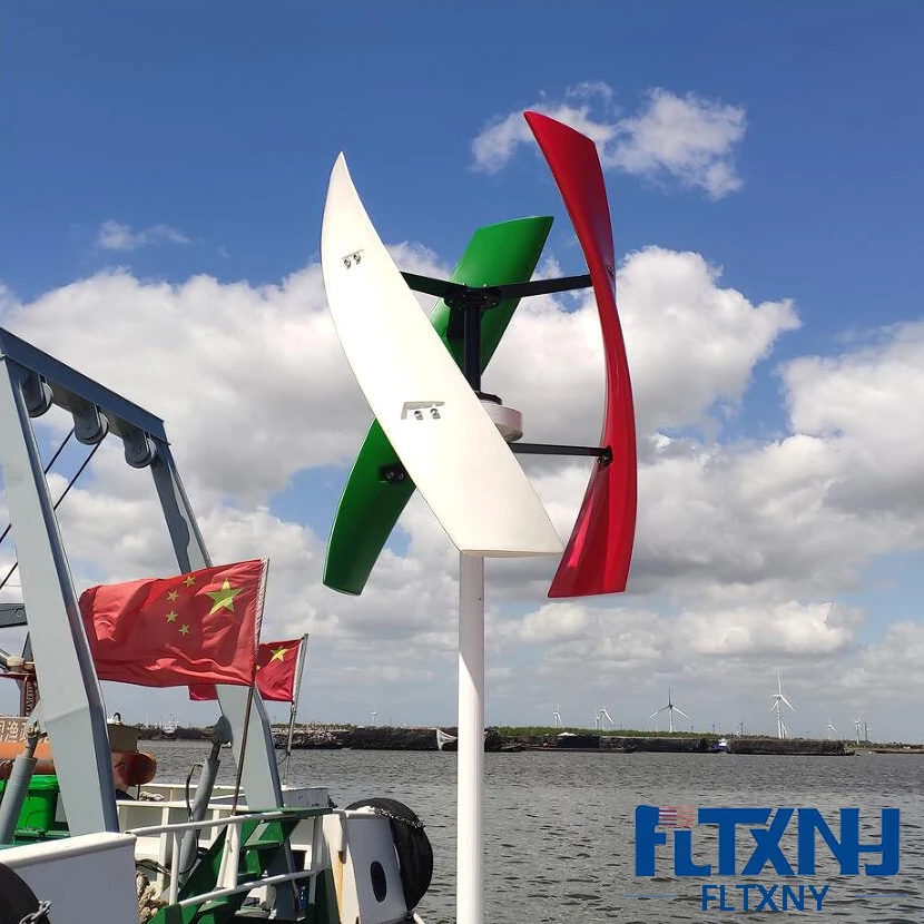 Вертикальная ветряная турбина FLTXNY 600 Вт магнитная левитация 12 В 24 1 5 м запуск 250