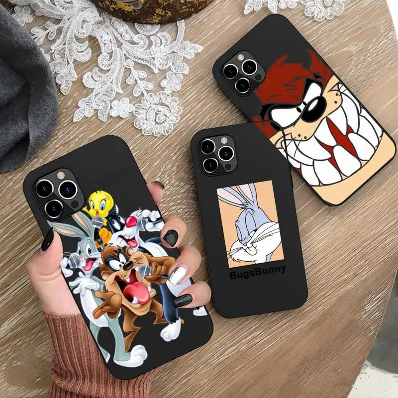 

Bugs Bunny TweetyBird Looney Tunes Phone Case for iphone 13 12 11 Pro Mini XS MAX 8 7 Plus X SE 2020 XR Silicone Soft cover