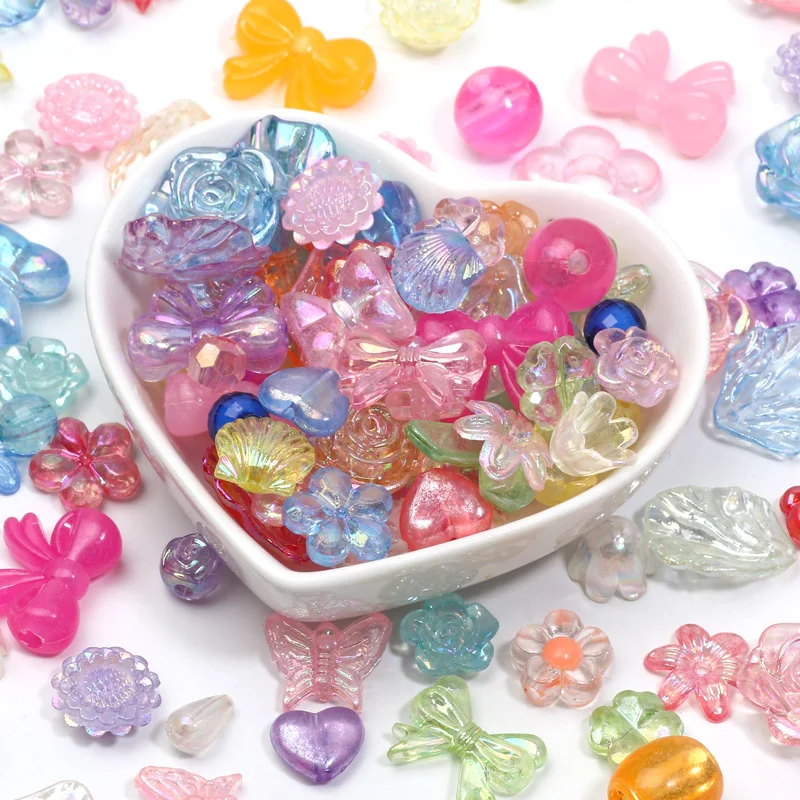 Разноцветные прозрачные акриловые бусины-разделители бусины-Подвески для