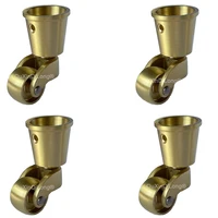 4pcs 1inch solid brass swivel cup caster wheel furniture sofa castors piano coffee table protection chair leg cl202