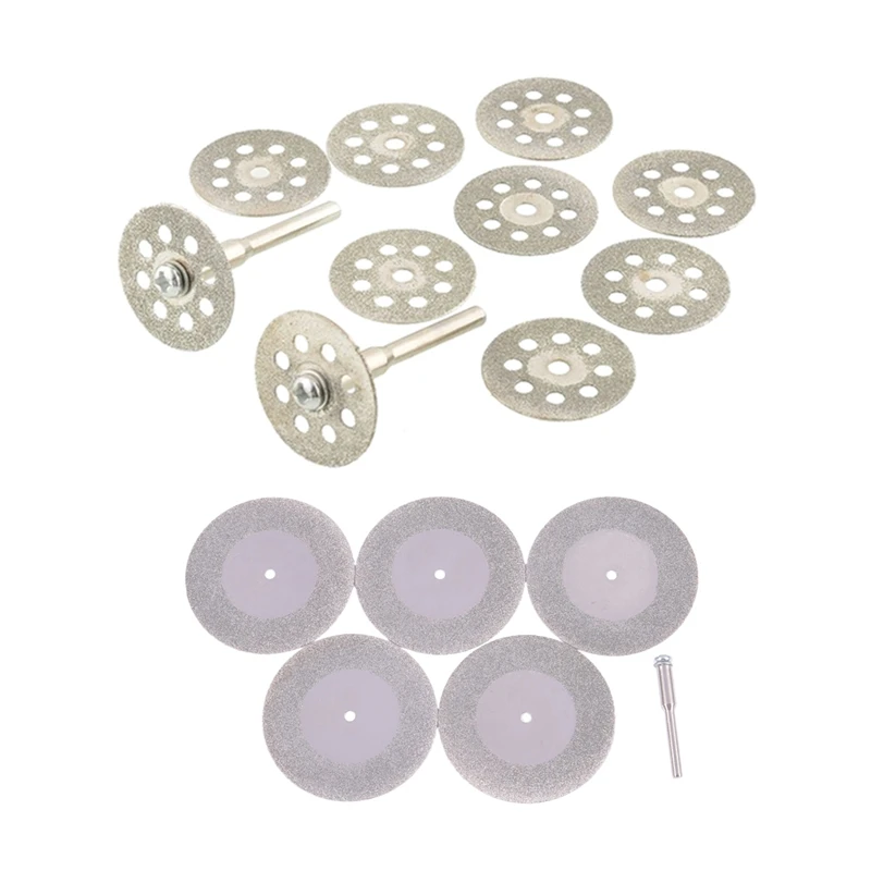 

10PCS Mini 22Mm Diamond Cutting Disc Saw Blade Mill Sheet & 5Pcs 50Mm Diamond Cutting Discs & Drill Bit