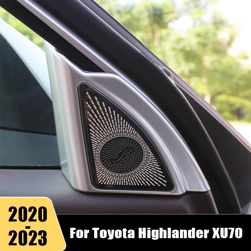 

For Toyota Highlander XU70 Kluger 2020 2021 2022 2023 Car Front Triangular Horn Cover Trim Tweeter Speaker Cover Strip Accessory