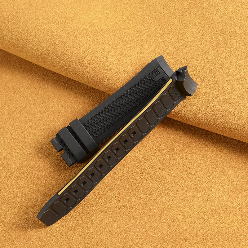 For TISSOT PRS 516 Extreme Rubber T079427A Black Strap Band 23mm Buckle