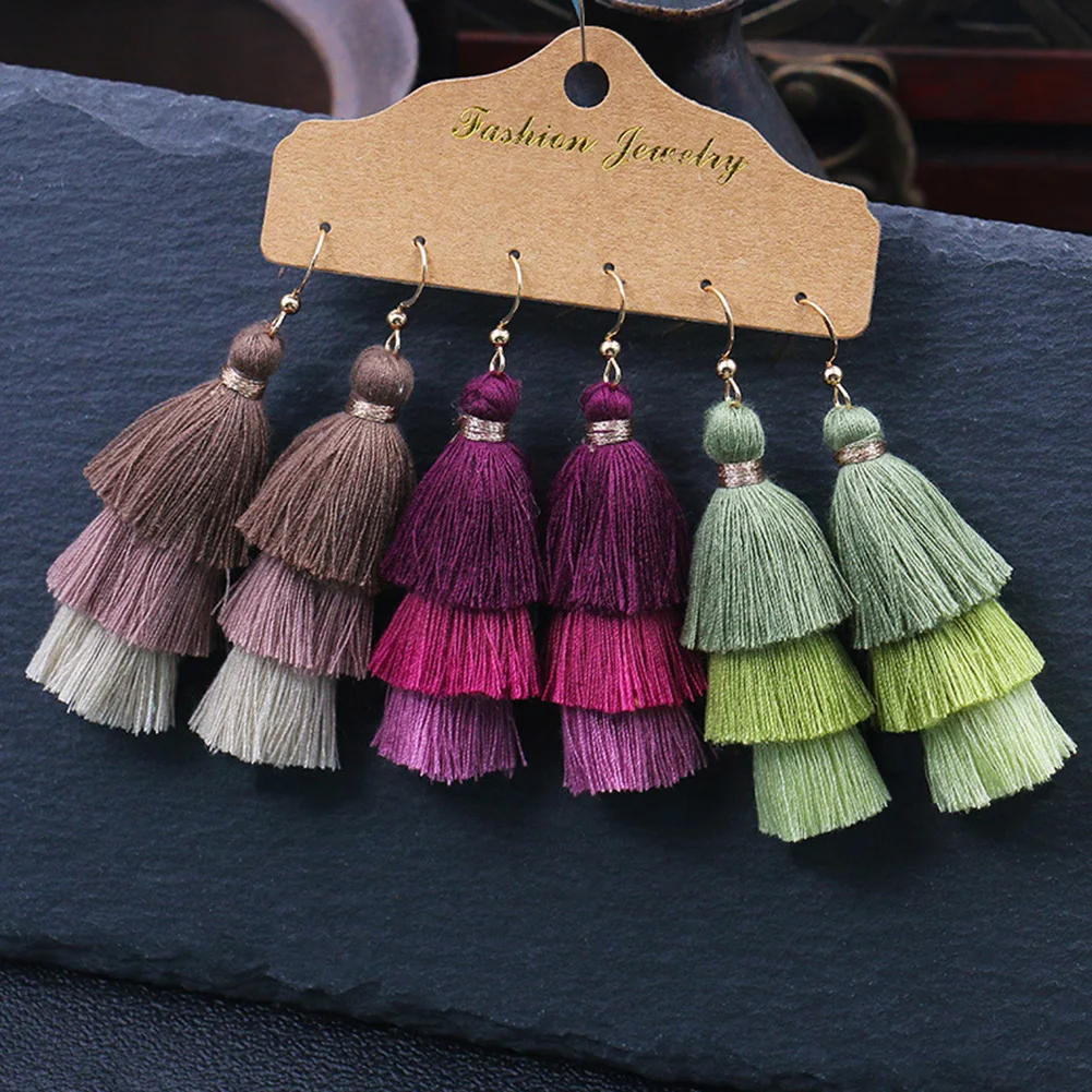 

Trendy Earrings Bohemian Tassel Earrings Pendant Earrings Jewelry Fashion Earrings Earring Sets Ethnic Earrings Set