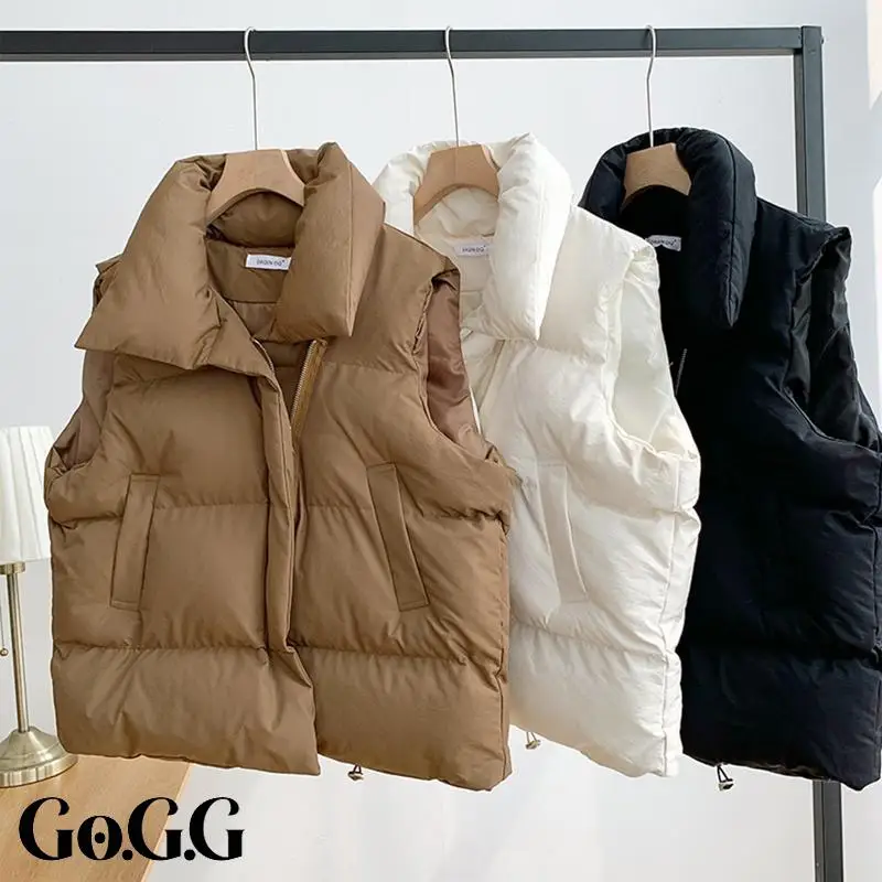 

Women's Winter Warm Fur Vest With Cotton Lining, Sleeveless, Jacket