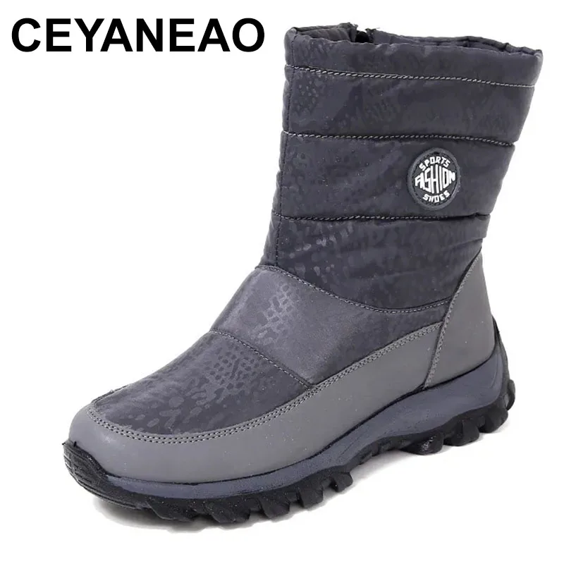 Новые женские зимние ботинки на молнии, женские зимние ботильоны, женские водонепроницаемые плюшевые теплые ботинки, женские черные ботинки большого размера