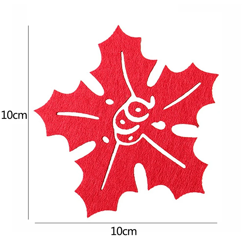 4 шт. рождественские коврики для чашек в виде красных и зеленых снежинок бант