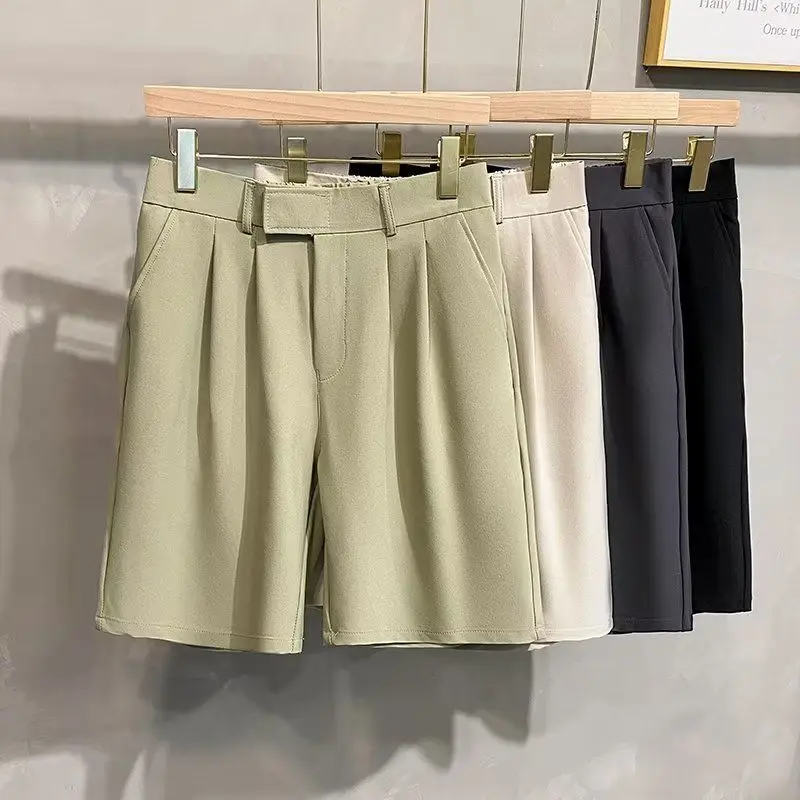 

2023 New Men's Shorts Summer Shorts Stretch Cotton Solid Color Slim Fashion Casual Short Trousers for Men Plus Size Z38
