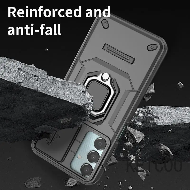 Чехол для Samsung Galaxy M15 5G с магнитным кольцом бронированный чехол телефона M 15 SM-M156B/DS