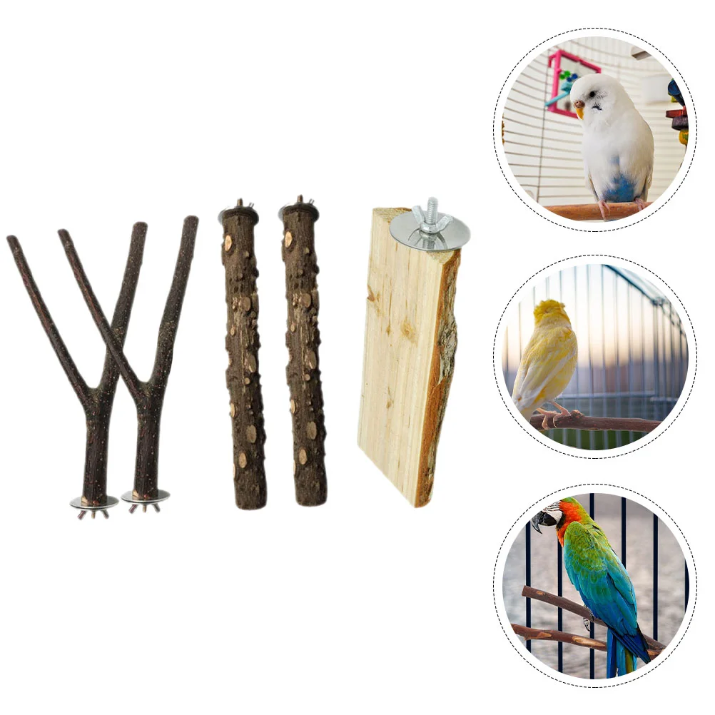 

5 Pcs Parrot Perches Large Birds Parrot Perch Platform Parrot Cage Perch Bird Perches Parrots