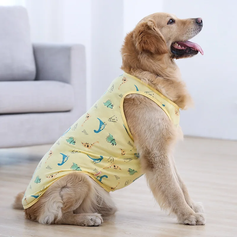 

Dog clothes summer thin dog vest golden retriever anti-hair loss sunscreen clothing pet summer vest pet clothes dog