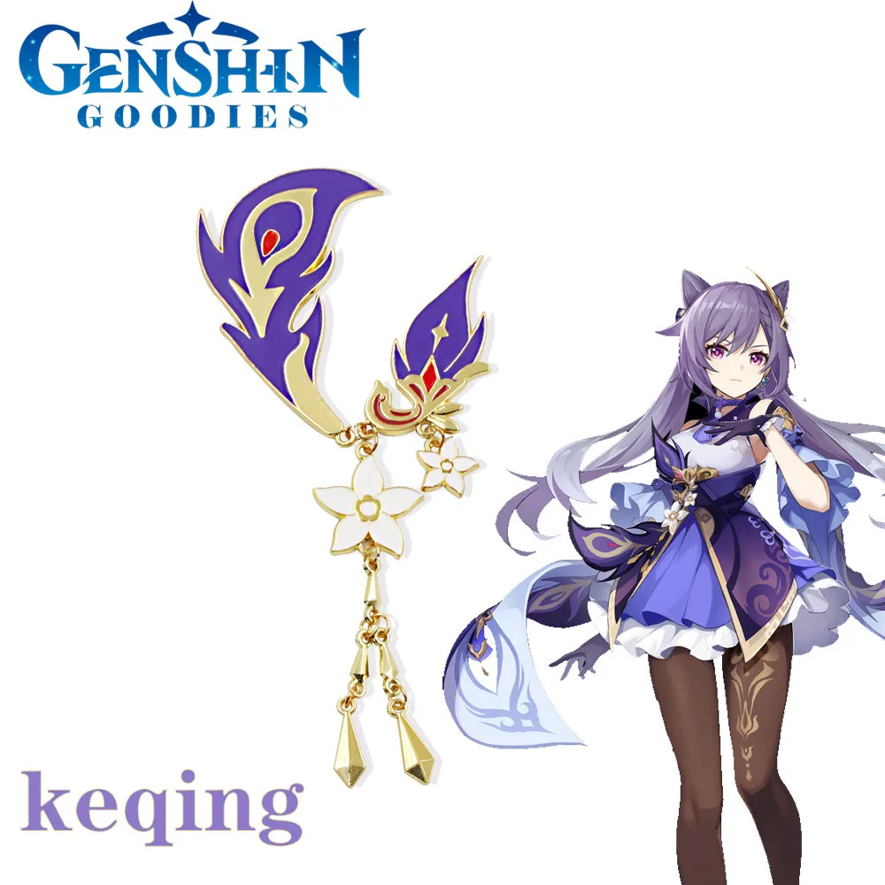 

Anime Genshin Impact Pins Brooch Keqing Zhonli Venti Cosplay Vision Eye of God Men and Women Brooch Toys Jewelry Gifts Decorativ