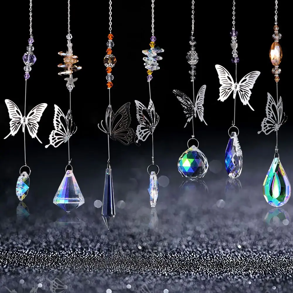 

Window Hanging Crystals Ornaments Crystal Suncatcher Sun Catchers Hanging Butterflies Hanging Crystals for Decoration