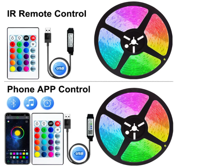 Светодиодные ленты Bluetooth 25 м 30 М 5050 водонепроницаемая 2835 WIFI RGB гибкая светодиодная