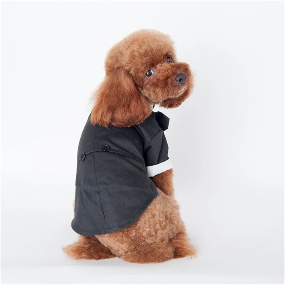 Dog Clothes for Small Dogs Bow Tie Pet Suit Clothing Puppy Cat Sweatshirt Chihuahua Bulldog Costume Coat Accessories S-XXL |