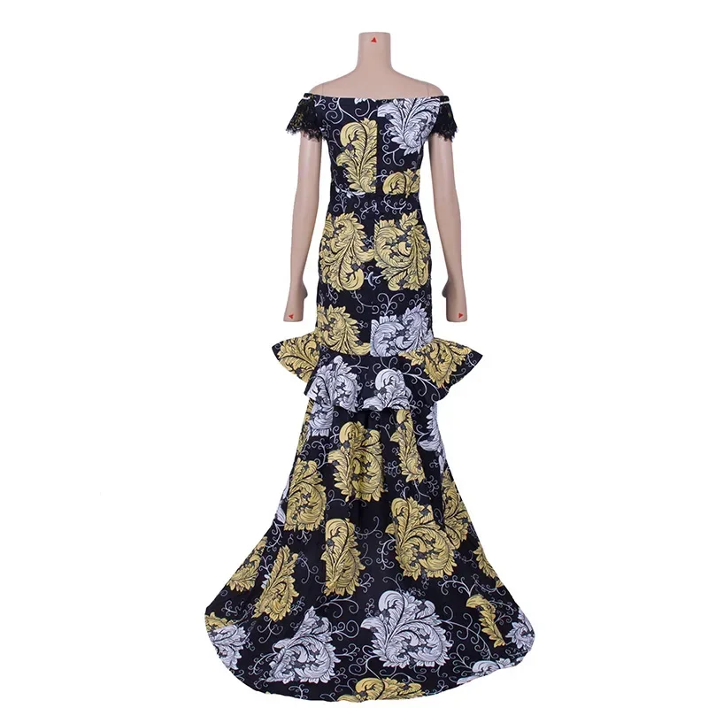 Bintarealwax африканские платья для женщин длинные макси элегантное вечернее платье с