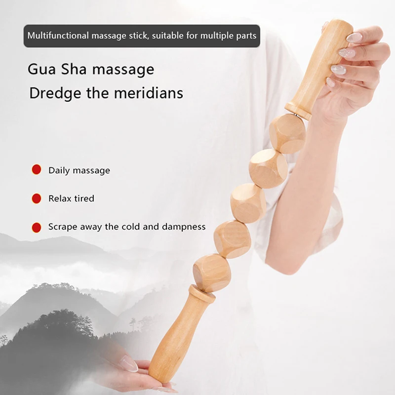 

Семейное тело, натуральное карбонизированное дерево, массажная палочка, массажер для спины, спа-терапия