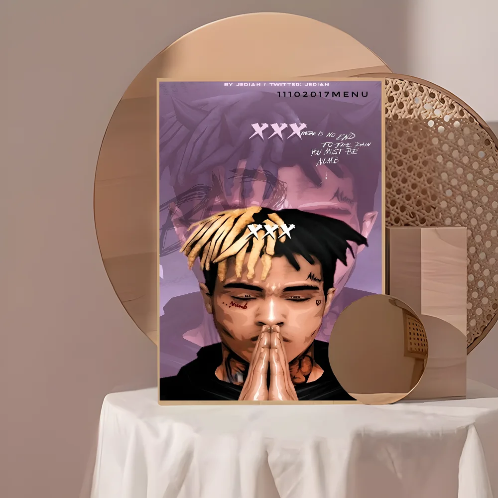 XXXT Tentacion Рэпер Аниме Постер Наклейка Ретро Ностальгический Современный Стиль