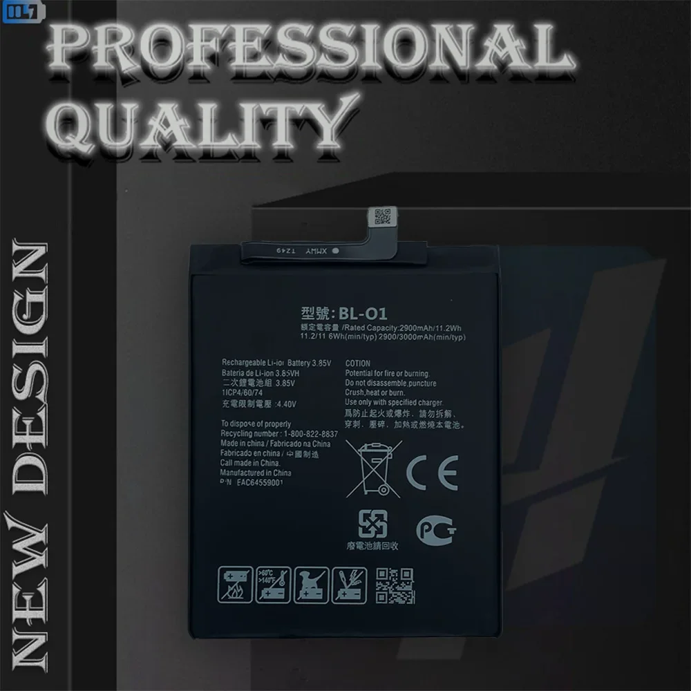 Новый аккумулятор 3000 мАч 3 85 В BL-01 для LG K20 2019 K8 BL-O1 мобильного телефона