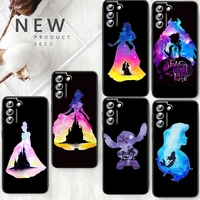 disney silhouette princess phone case for samsung s22 s21 s20 ultra fe s10 s9 s8 plus 4g 5g s10e s7 edge tpu cover