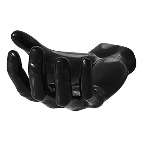 Крючок в форме руки белый/черный